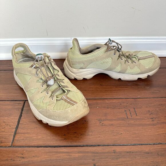 L.L. Bean Athletic Walking Running Shoes 05330 Women's 11M Green Mesh Sneakers - Picture 1 of 13